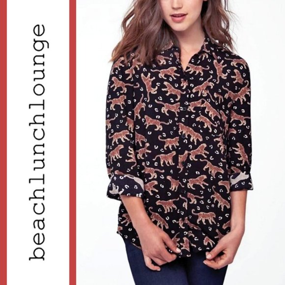 BeachLunchLounge | 'Alanna' Leopard King Print Blouse - Picture 1 of 12